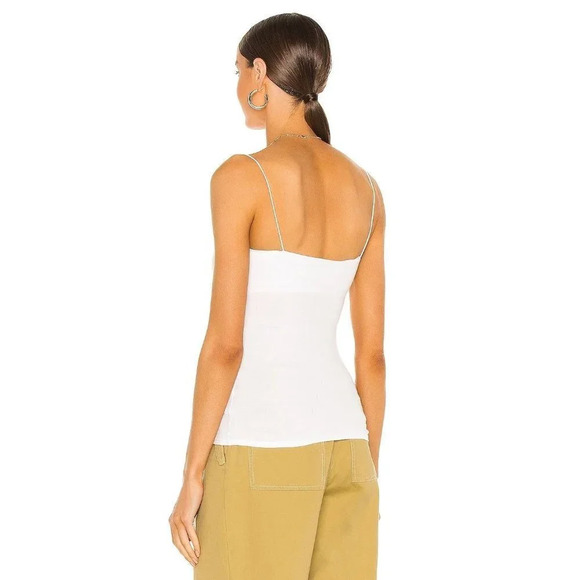 ENZA COSTA Supima Cotton Essential Strappy Tank in White XSmall Womens - Picture 2 of 12